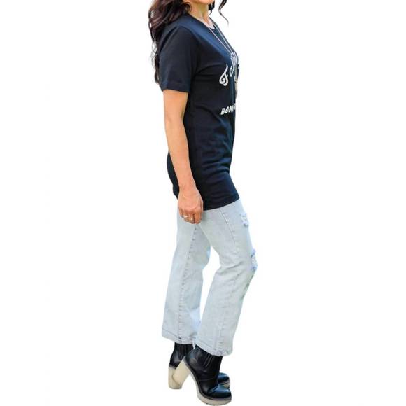 NEW 123 AMORE fall nights graphic t-shirt in black - Picture 3 of 4